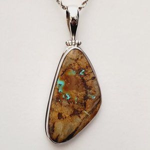 Authentic Persian Turquoise Necklace/925 Sterling.